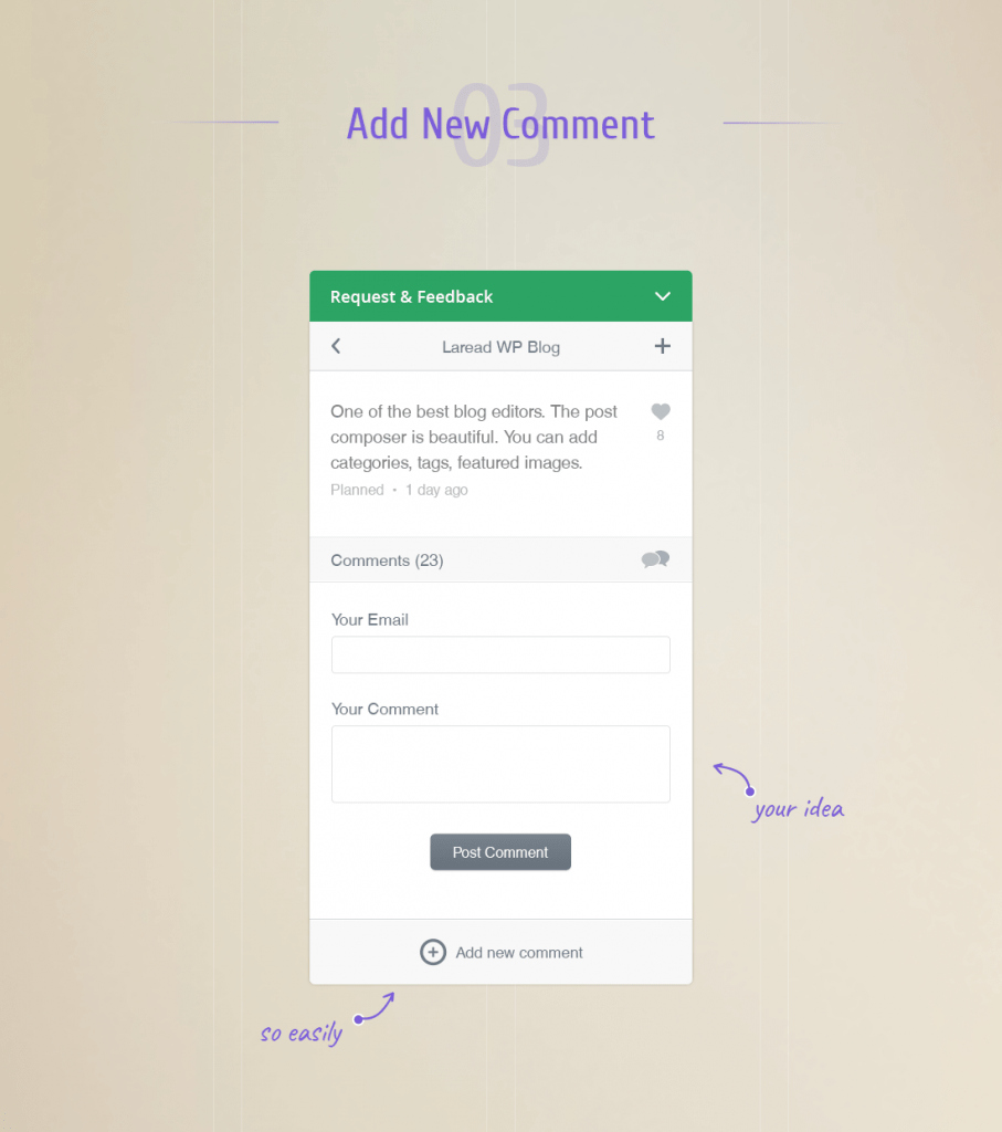 Wordpress Feedback Plugin — requests & feedbacks - Evmet